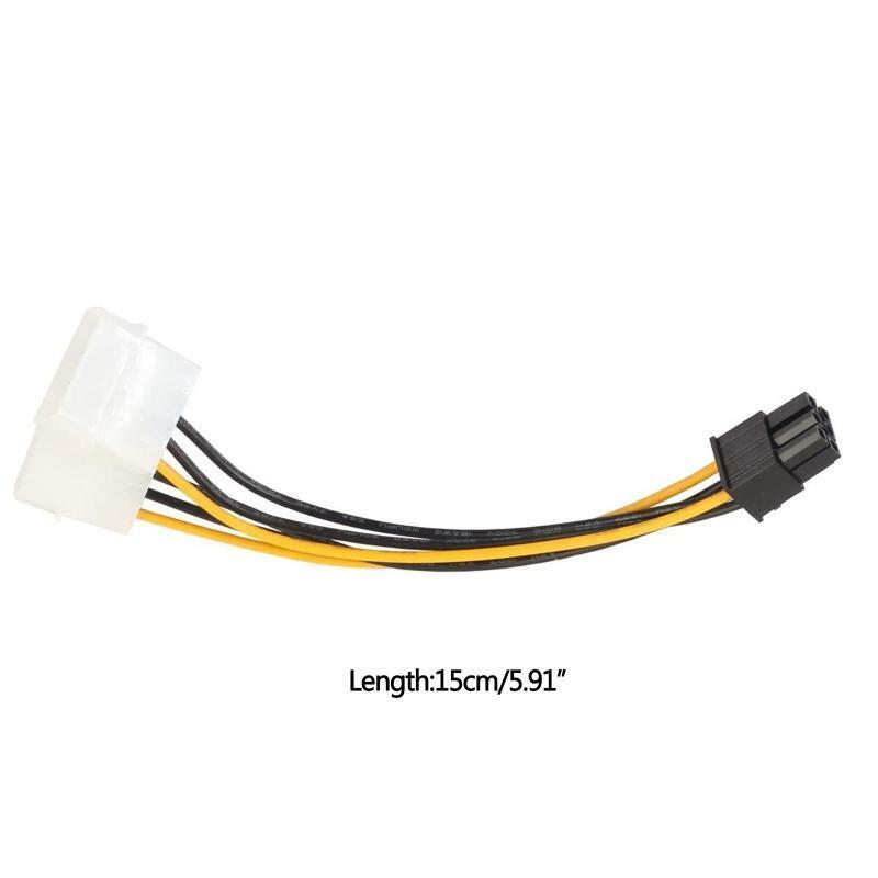 6Pin to Dual 4Pin PCIE Power Cable for Graphics Card PCIE PCI 6P to Dual Molex4P