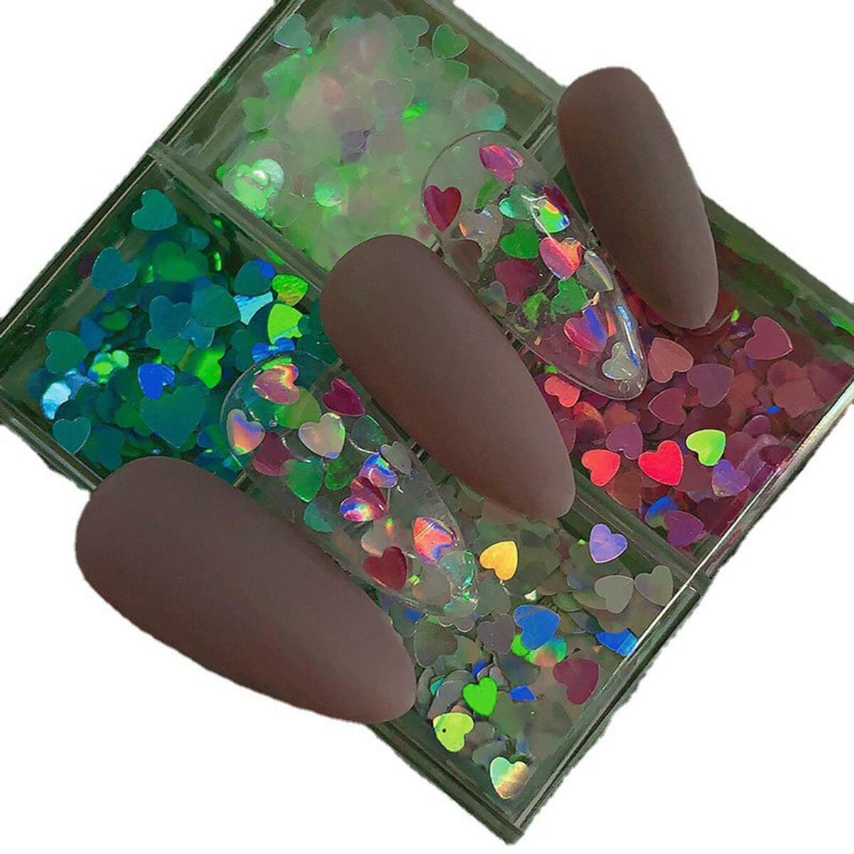 Holographic Nail Glitter Sequins Crafts DIY Manicure Eye  and body Decor
