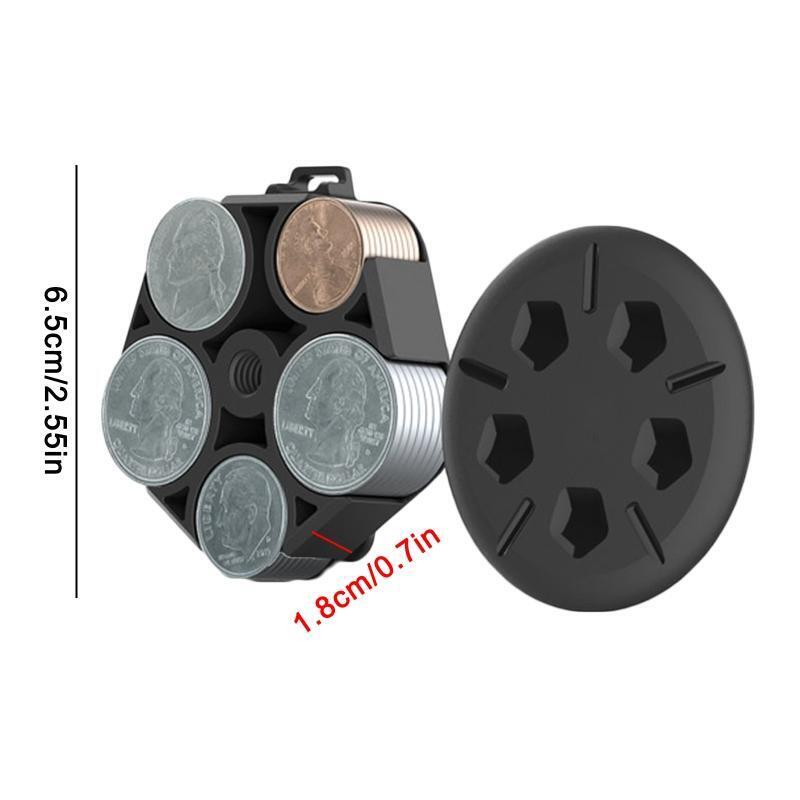 Compact Coin Holder Case for Car Change Organizer 5 Compartments Large Capacity