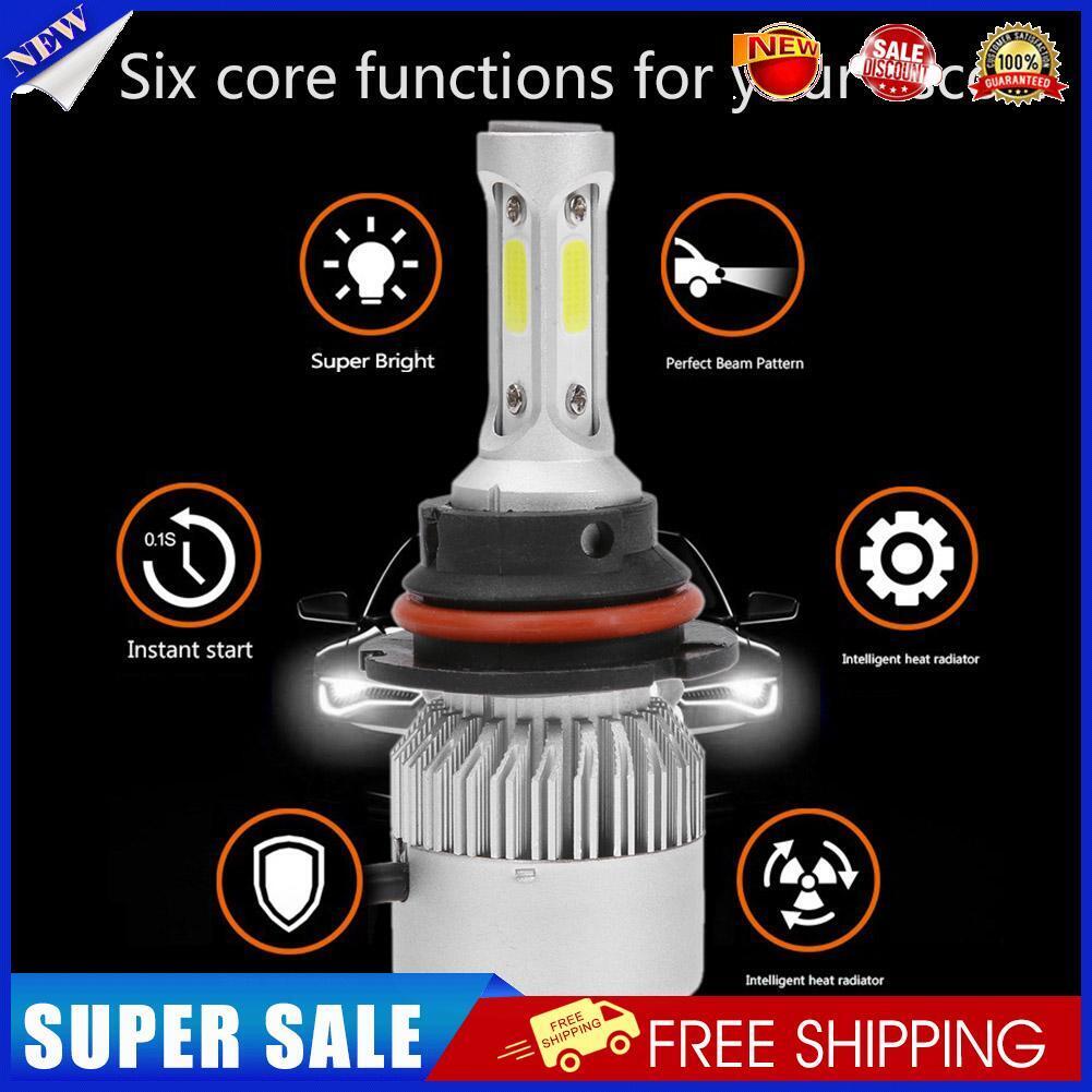 DICN 1Pair Universal 6500K 5000LM 9004 LED COB Car Headlight Head Lamp Bulb