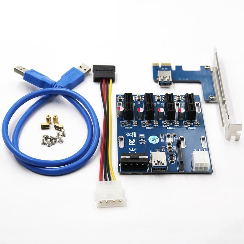 PCI-E Adapter Card PCI-E X1 to PCI-E Expansion Converter Card with USB3.0 Power