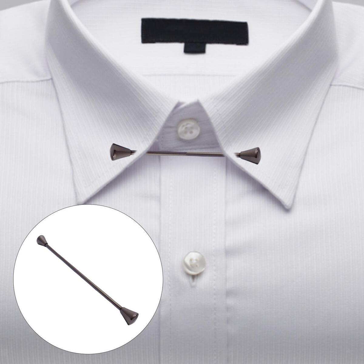 Classic Collar Bar Pin for Men Necktie Pins Cone for Business Formal Gifts
