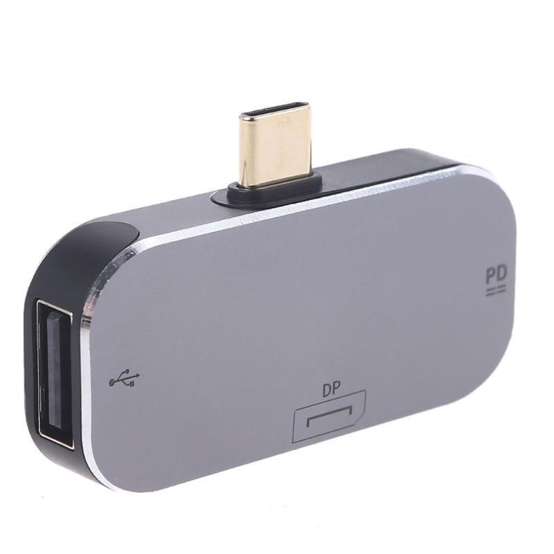 Mini Cellphone Converter Type C to DP USB2.0 Converter Tablet Charging Adapter