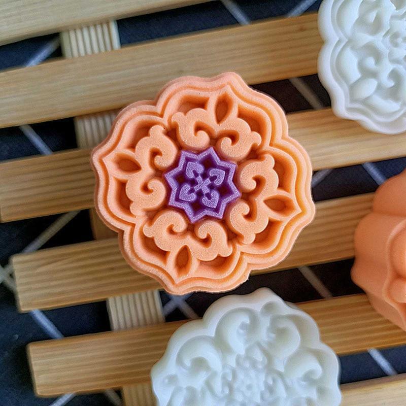 Hand-Pressure Moon Cake Mould Mid Autumn Festival Bath Bombs Chinoiserie Pattern