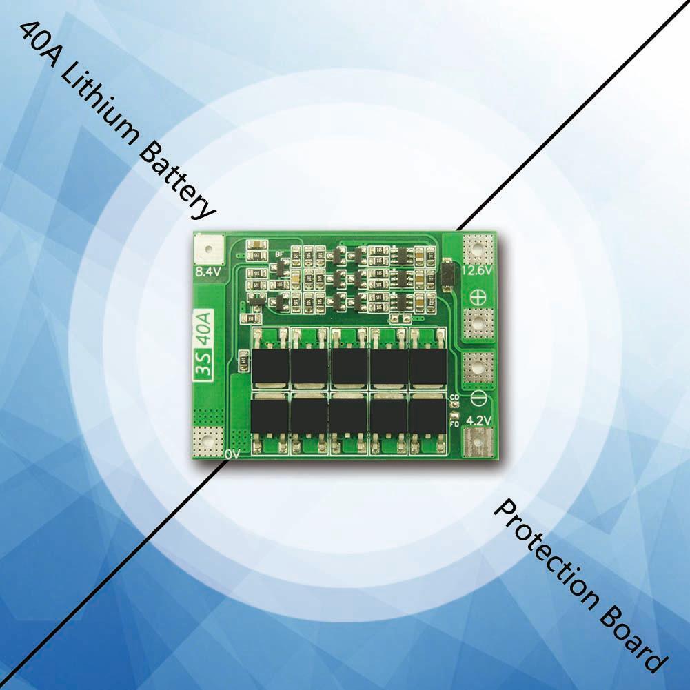 3S 40A Li-ion Lithium Battery Charger Cell Module PCB BMS Protection Board
