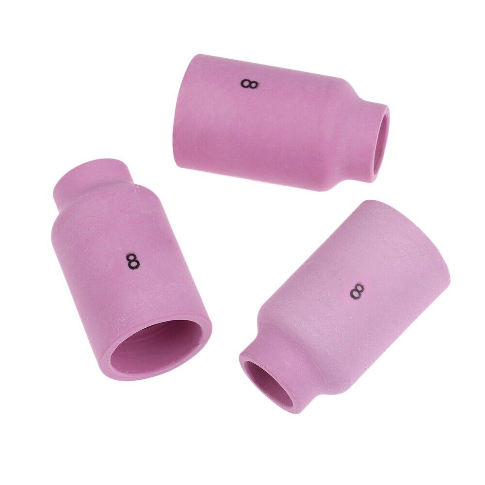 54N14 8# Lens Nozzle Alumina Gas for SR DTA WP 17 18 26 TIG Welding Torch 3Pcs