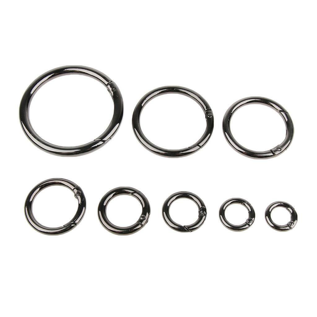 30pcs Mini Round Rings  Buckle Keychain Carabiner Key Rings Outdoor