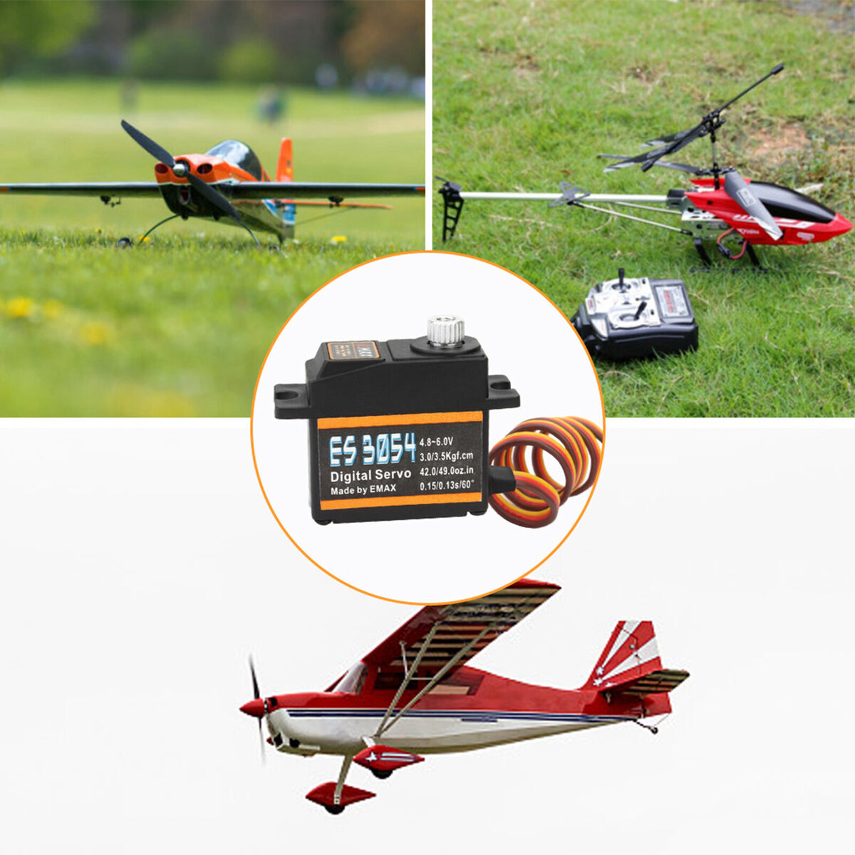 Emax ES3054 17g 3.5kg 0.13sec Metal Gear Digital Servo Kits for RC Aircraft