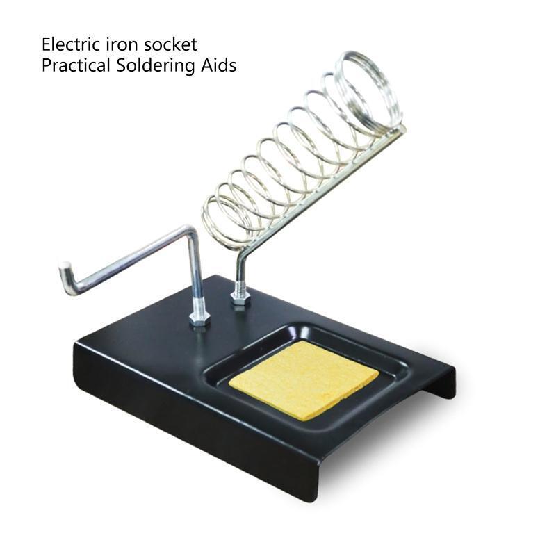 Simple Soldering Iron Holder Iron Stand w/ Solder Sponge Portable Soldering Tool