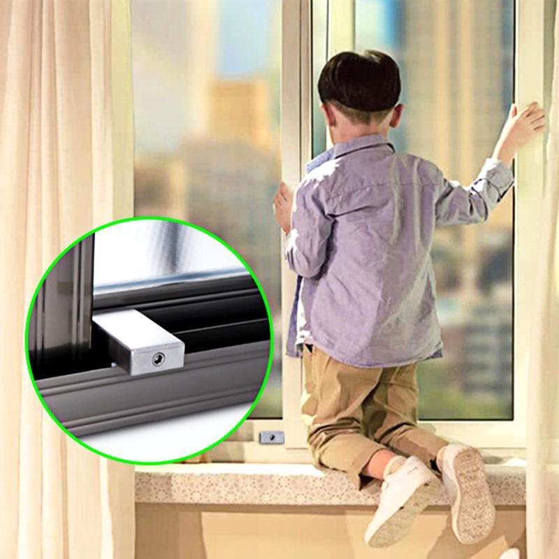2Pcs Window Security Lock Window Limiters Child Safety Sliding Window Restrictor