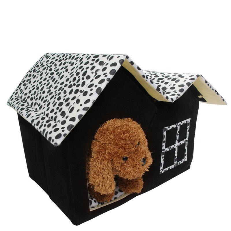 Portable Luxury Spot Double Top Pet House Dog Cat Sleep Bed Warm Cozy Puppy Bed
