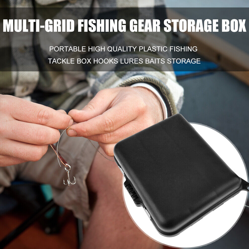 Multi Slots Fishing Tackle Box Portable Lure Hook Bait Storage Case (L)