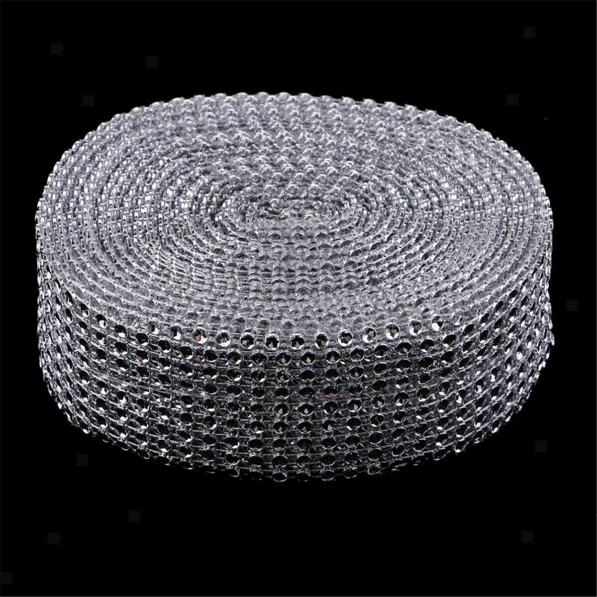 10 Yds Clear Crystal Rhinestone Chain Trim Ribbon Wedding Dress Sewing Craft DIY