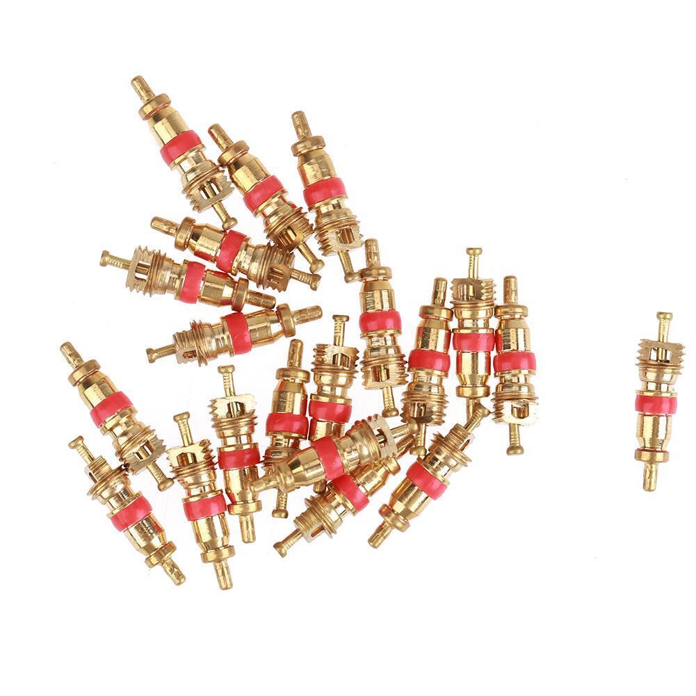 4pcs Car Tire A/C Schrader Valve Cores with 4-in-1 Tire Valve Stem Remover