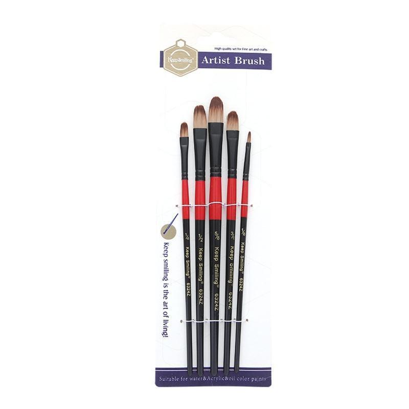 5 Pcs Nylon Hair Painting Brush Set Professional Painting Paintbrushes Kits