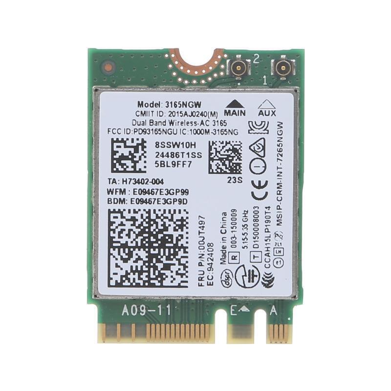 00JT497 3165NGW Wireless-AC Dual Band for Thinkpads Bluetooth-com WiFi Card