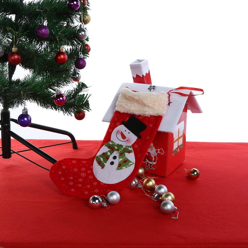 Christmas Stockings Socks Candy Gift Bag Xmas Tree Decoration(Snowman)