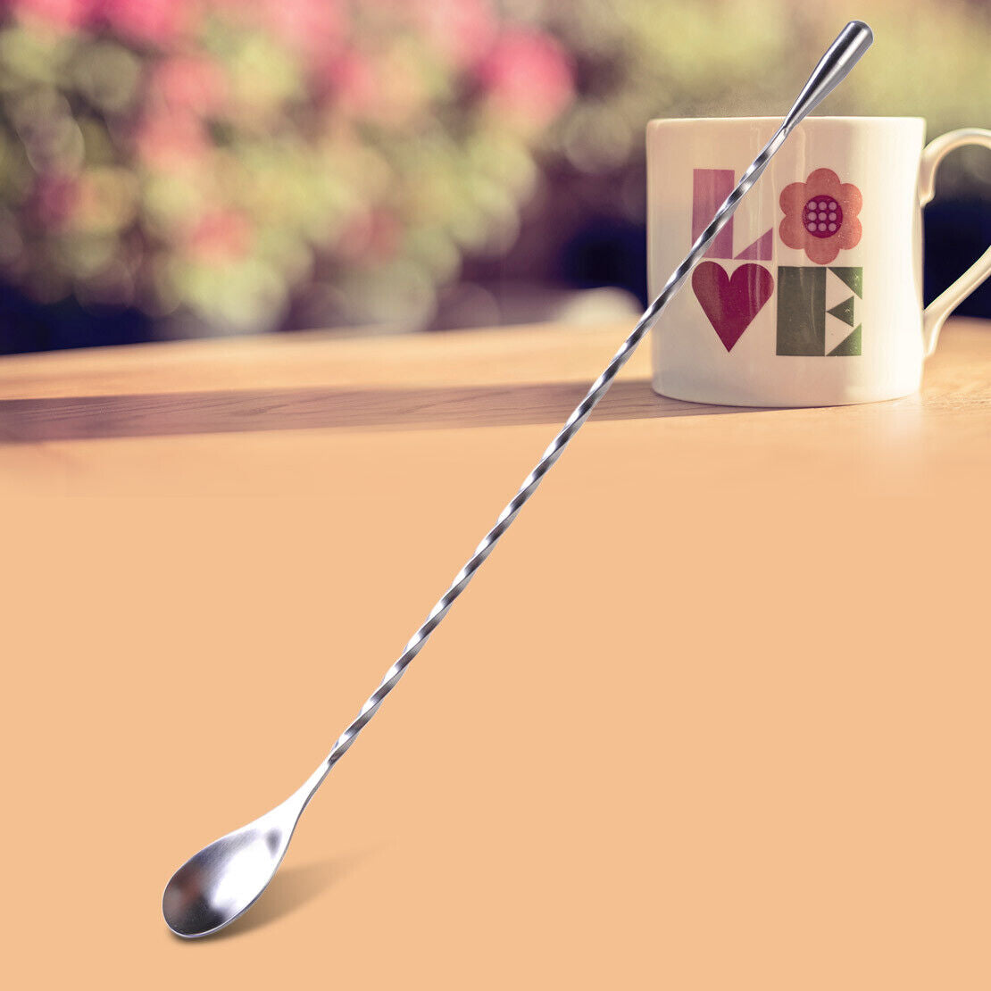 Stainless Steel Cocktail Coffee Tea Soup Drink Ladle Mixer Stirrer Puddler Li