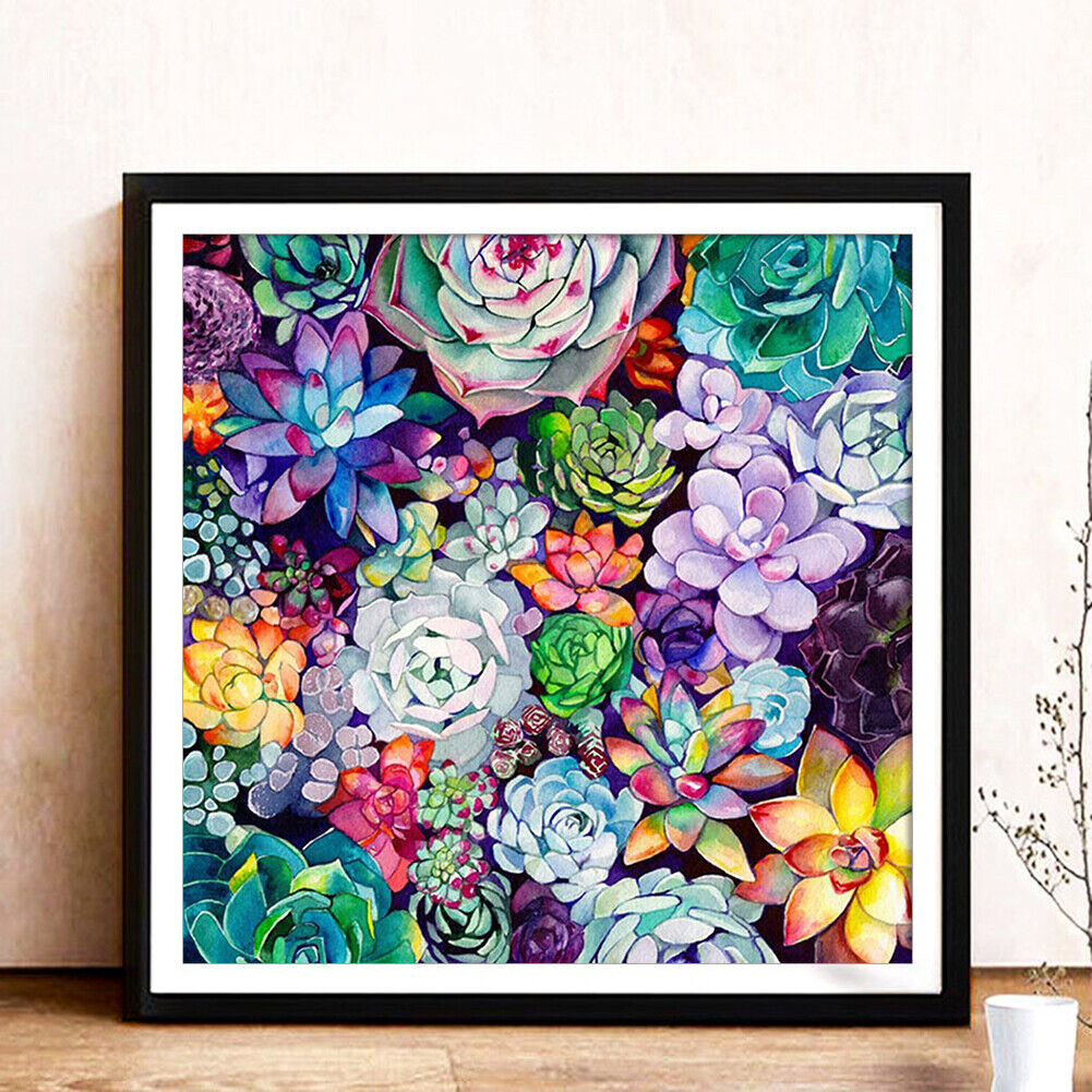 Succulent Plant Full Drill Diamond Painting DIY Mosaic Picture Home Decor