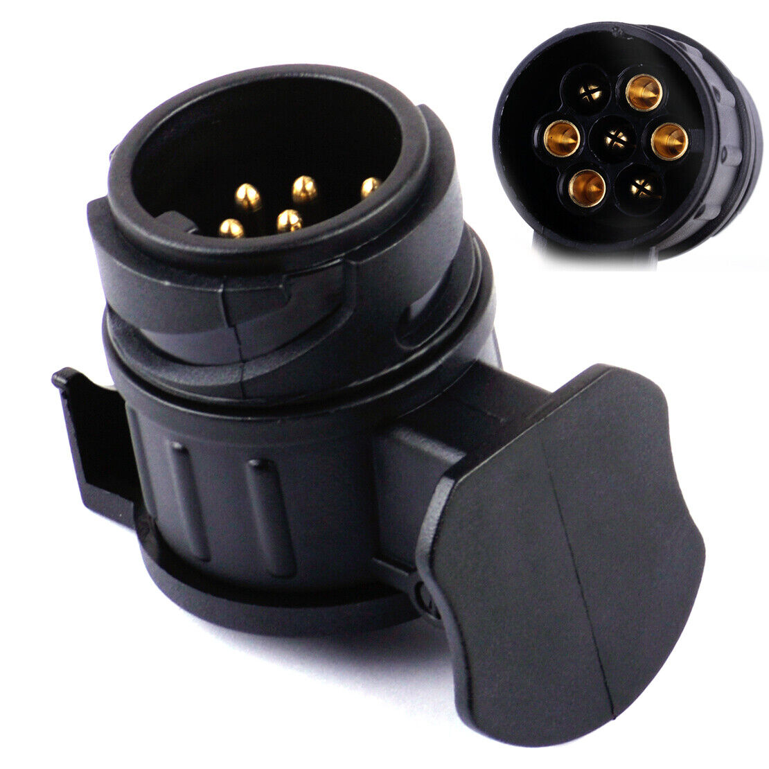 Car Trailer Truck 13 Pin 7Pin Plug Adapter Converter Tow Bar Socket Connector Li