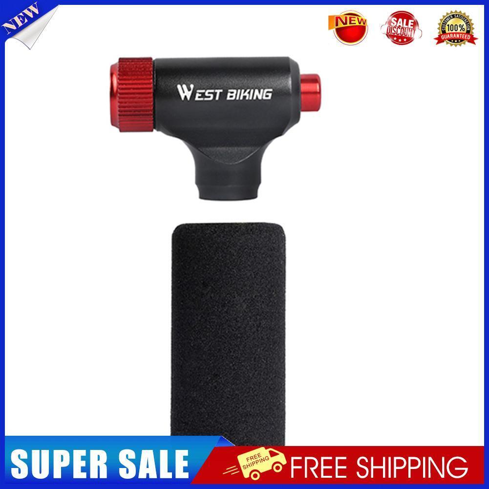 WEST BIKING CO2 Bike Tire Inflator Head for Presta Schrader Valve (Red)