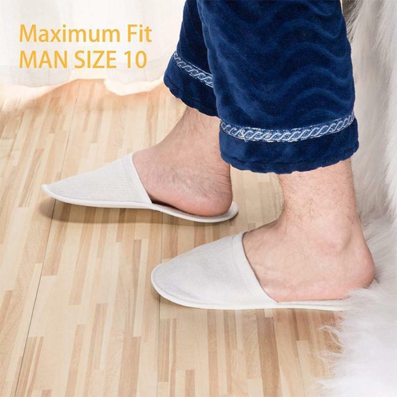 12 Pairs of Spa Flip-flops Disposable Slippers Suitable for Hotel Guests