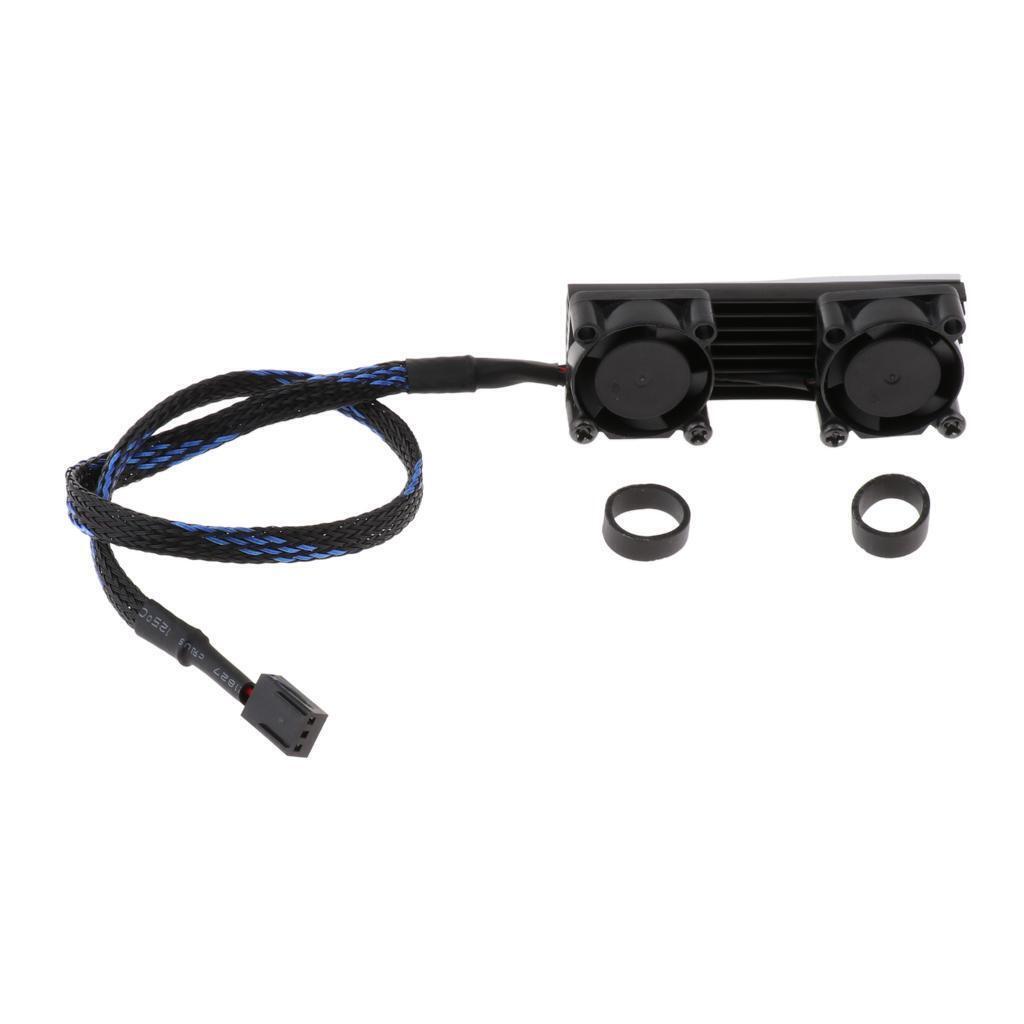 M.2 SSD 2280 3 Pin Dual Active Cooling Fan Heatsink Radiator Fin Black