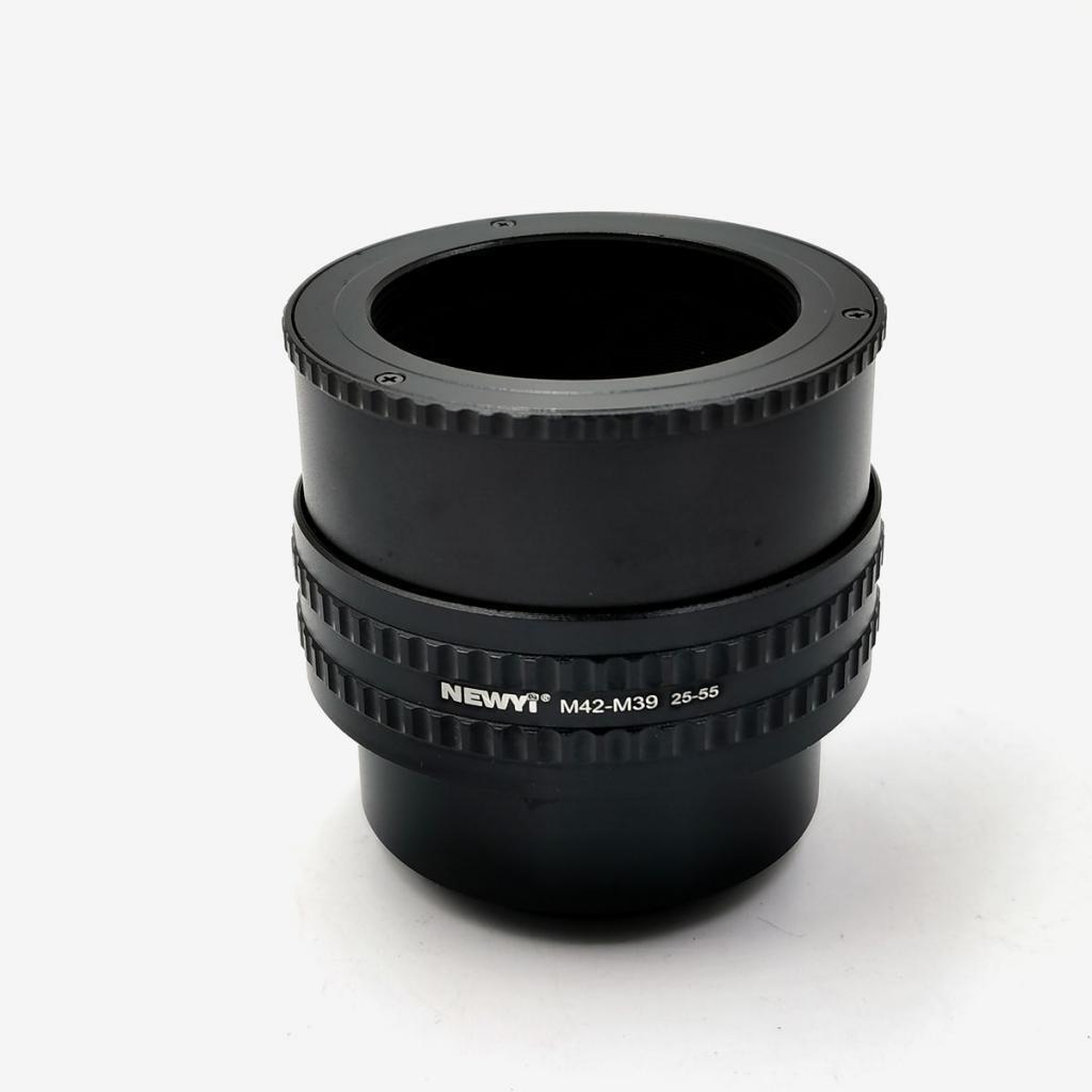 M42-M39 25mm (min) to 55mm (max) Manual Lens Adapter with Helicoid Tube