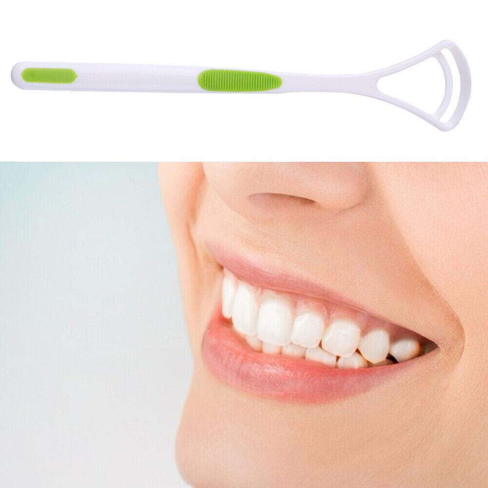 Tongue Brush Tongue Scraper Cleaner Oral Care Tongue Cleaning Tool Green
