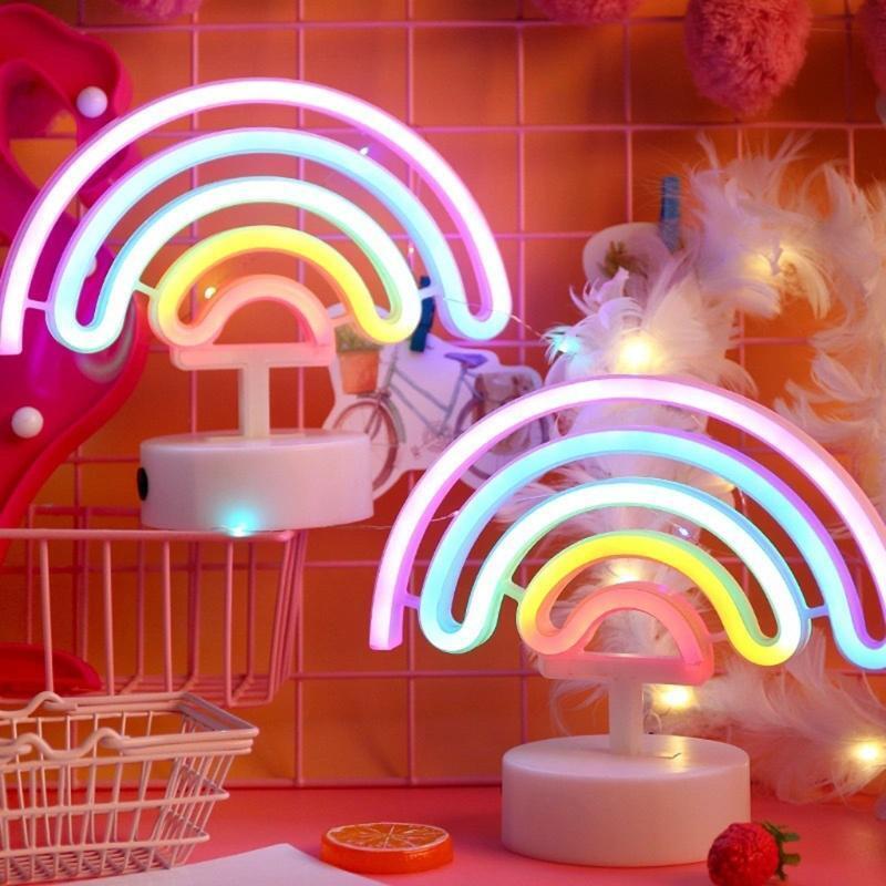 Neon Signs Rainbow Shaped LED Neon Light Night Light Neon Night Sign Hanging Art