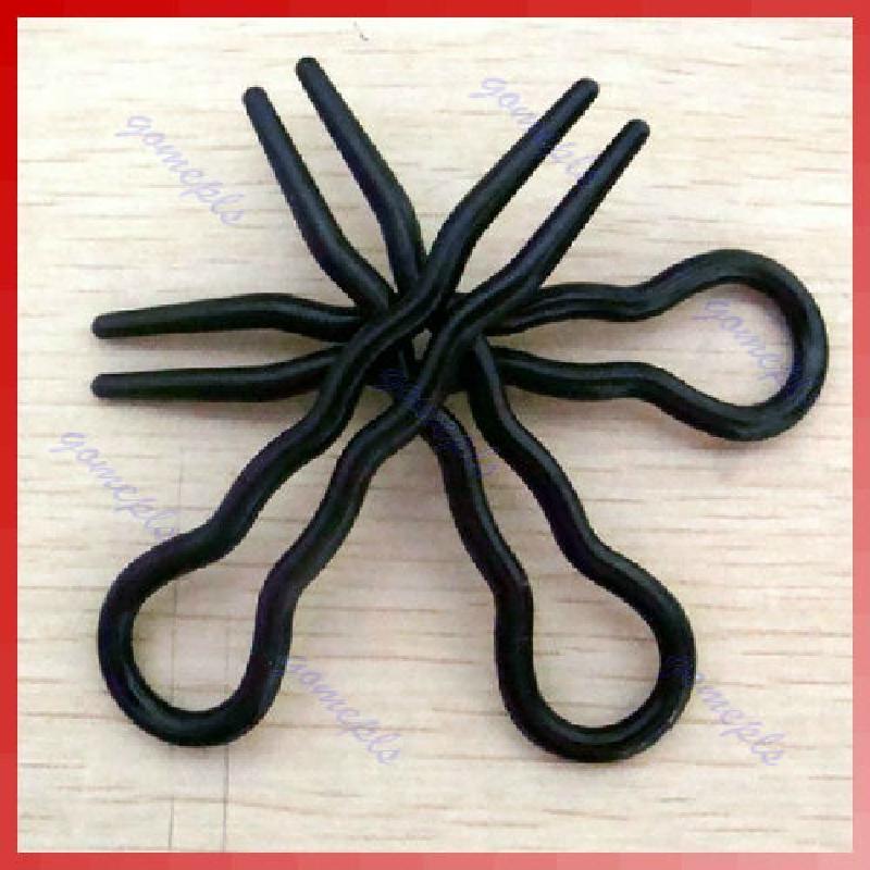 3pcs 90mm U-shaped Waved Hair Pins Clip Hair Grips Tool  Black