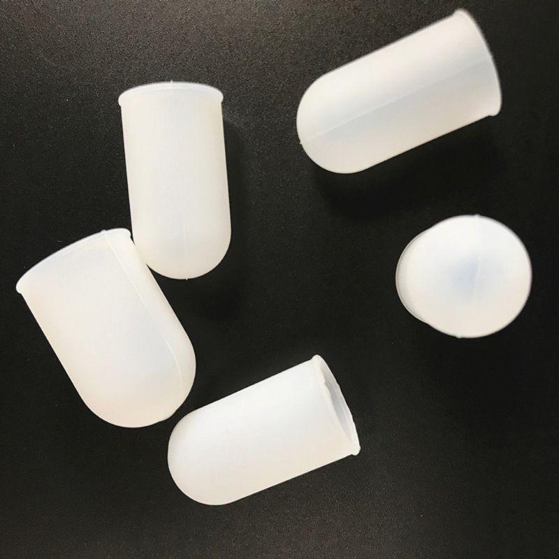 5Pcs Anti-dust Heat Resistant Anti Slip Silicone Finger Sleeves Jewelry Making
