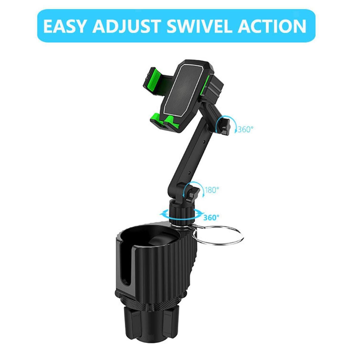 Phone Holder with Cup Holder Adjustable for Car Accessories Easy to Install