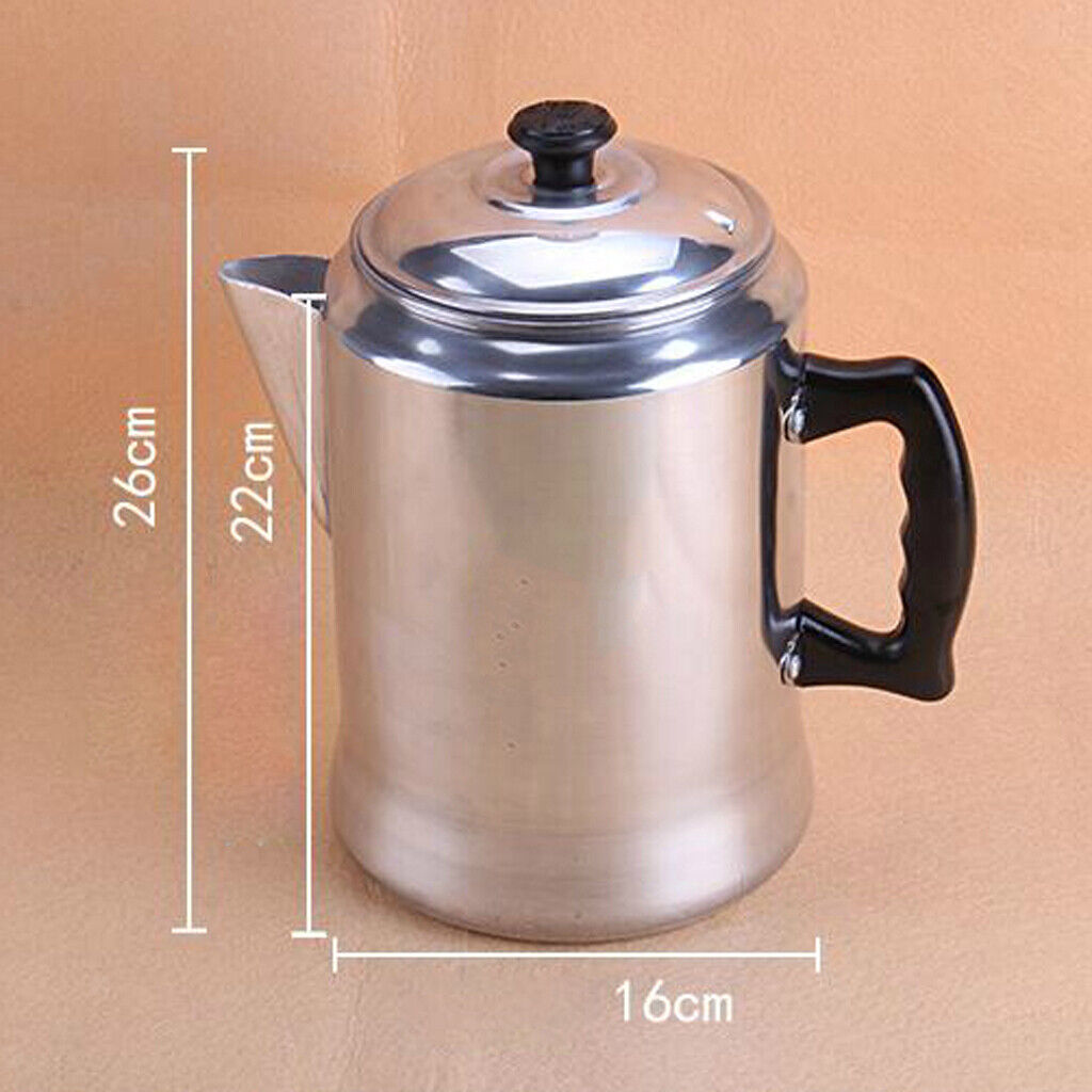 Aluminum Latte Coffee Percolator Pot  Tea Water Kettle Coffee Maker 3L