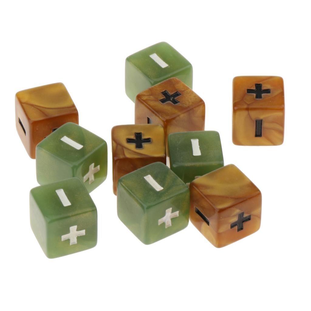 Operation Dice Board Game Accessories Two-color Dices Plus and Minus Dice