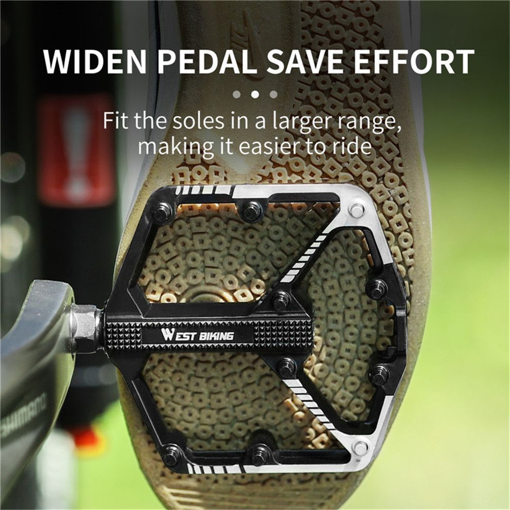 Ball Bearing Bicycle Pedals MTB Pedal Flat Platform Pedaling Road Bike Parts