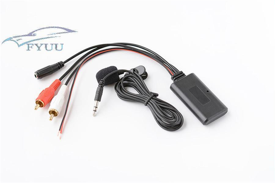 1.5 meters Car 2RCA Bluetooth Connection Wireless Adapter AUX Music+MIC Phone