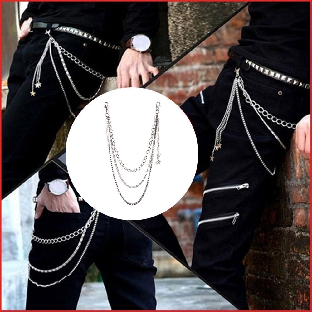 Hip-hop Jeans Chain Rivet Gothic Star Tassel Wallet Chain Rock Pants KeyChain