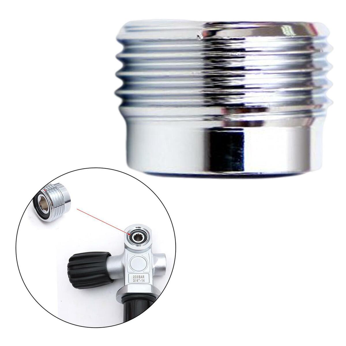 Scuba Diving Cylinder Valve Screw  Yoke Insert Tank Valve Adaptor