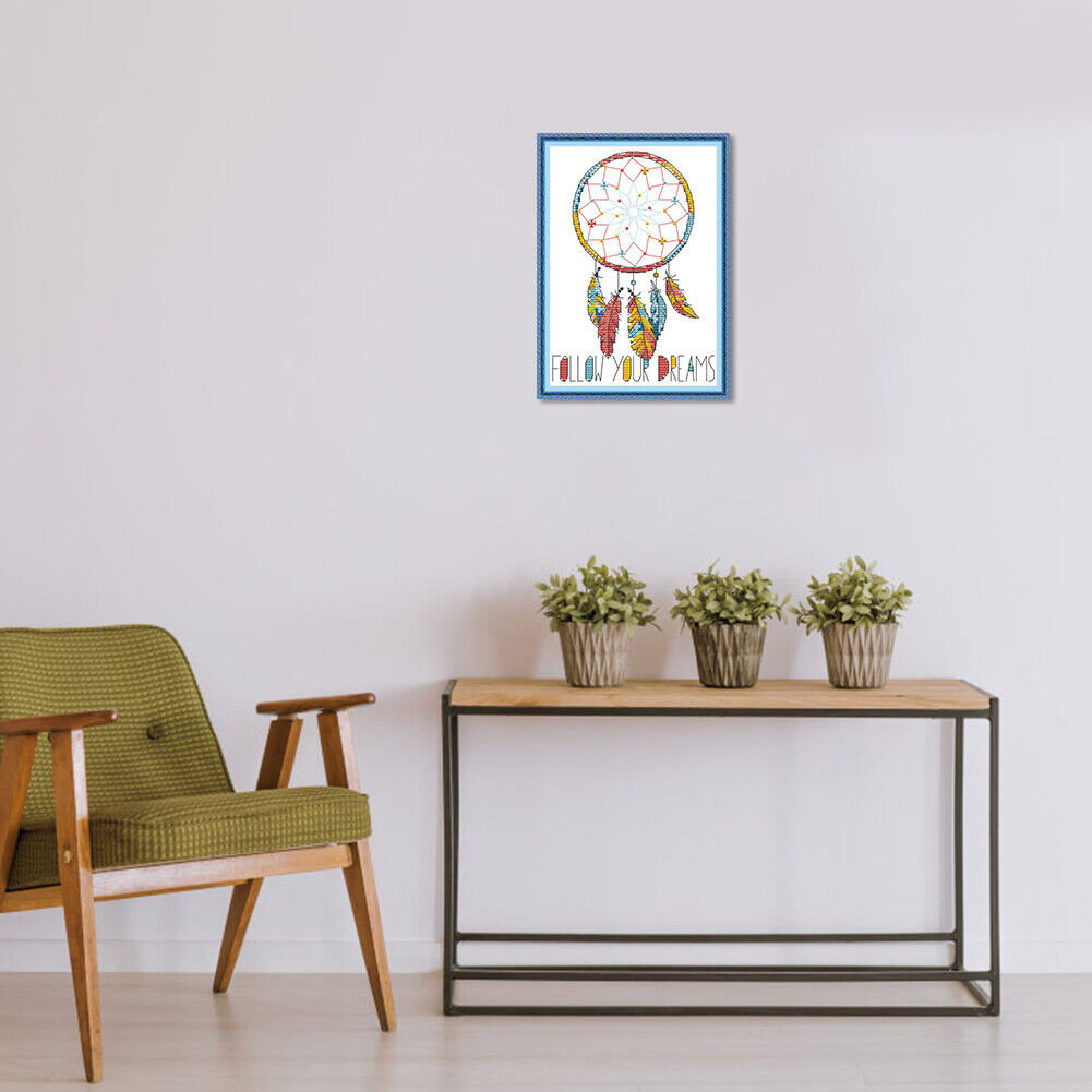 DIY Dreamcatcher? Cross Stitch Kits 14CT Stamped Embroidery Craft (J507)