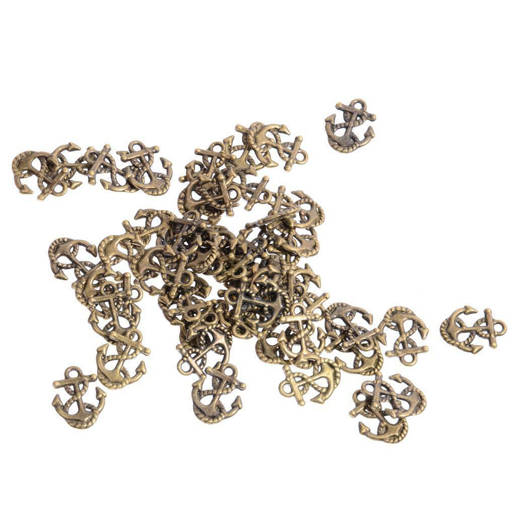 50x Ship  DIY Charms Jewelry Findings Pendant  Crafts Bronze