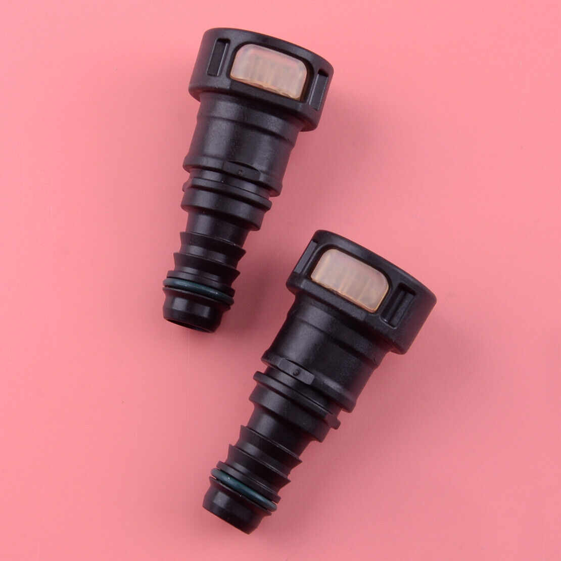 2Pcs Female Fuel Line Hose Quick Connect Release Connector 11.8mm SAE 3/8"