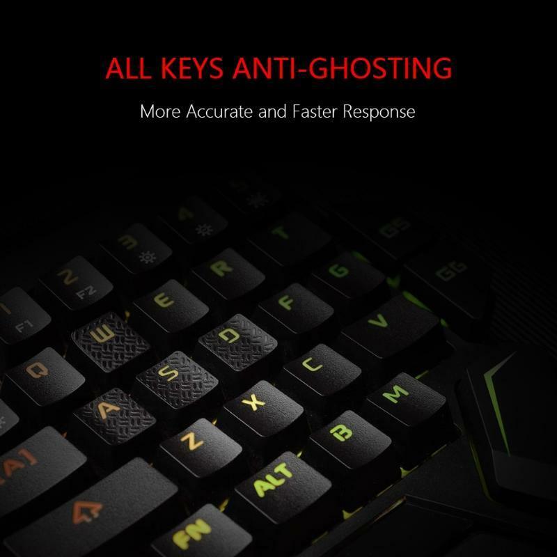 Mechanical Gaming Keyboard Full Key 35 USB Wired PC Gaming Keyboard One-Handed