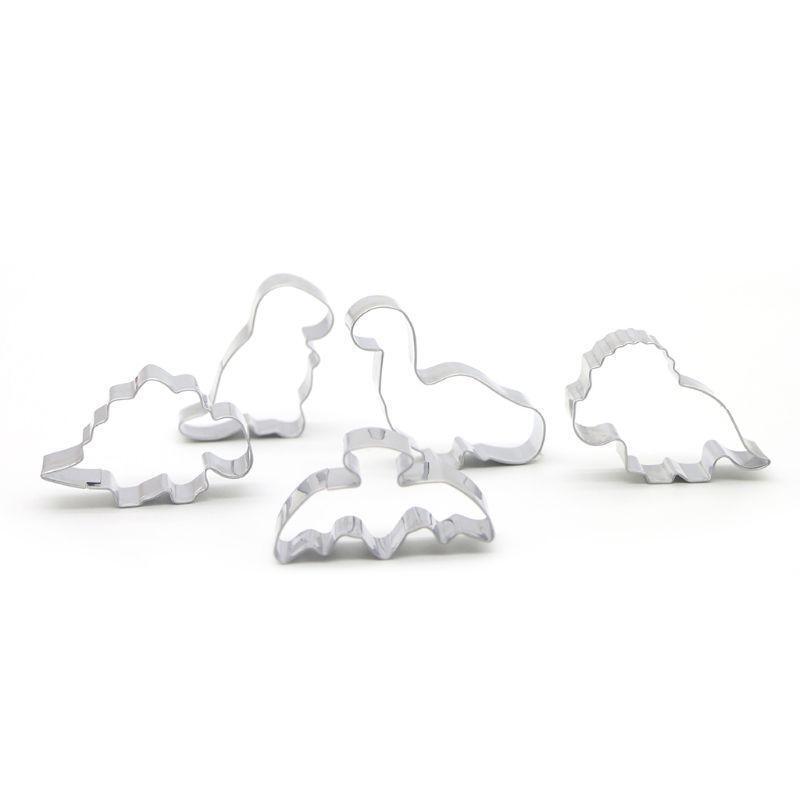 5Pcs/Set Stainless Steel Dinosaur Animal DIY Cookie Cutter Biscuit Mold Fondant