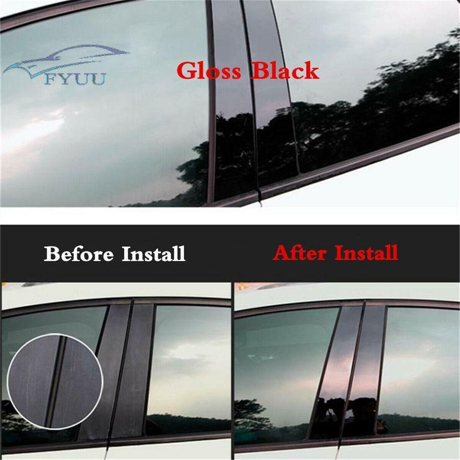 Fit For Dodge Charger 2006-2010 Door Window Trim Cover Pillar Posts Piano Black