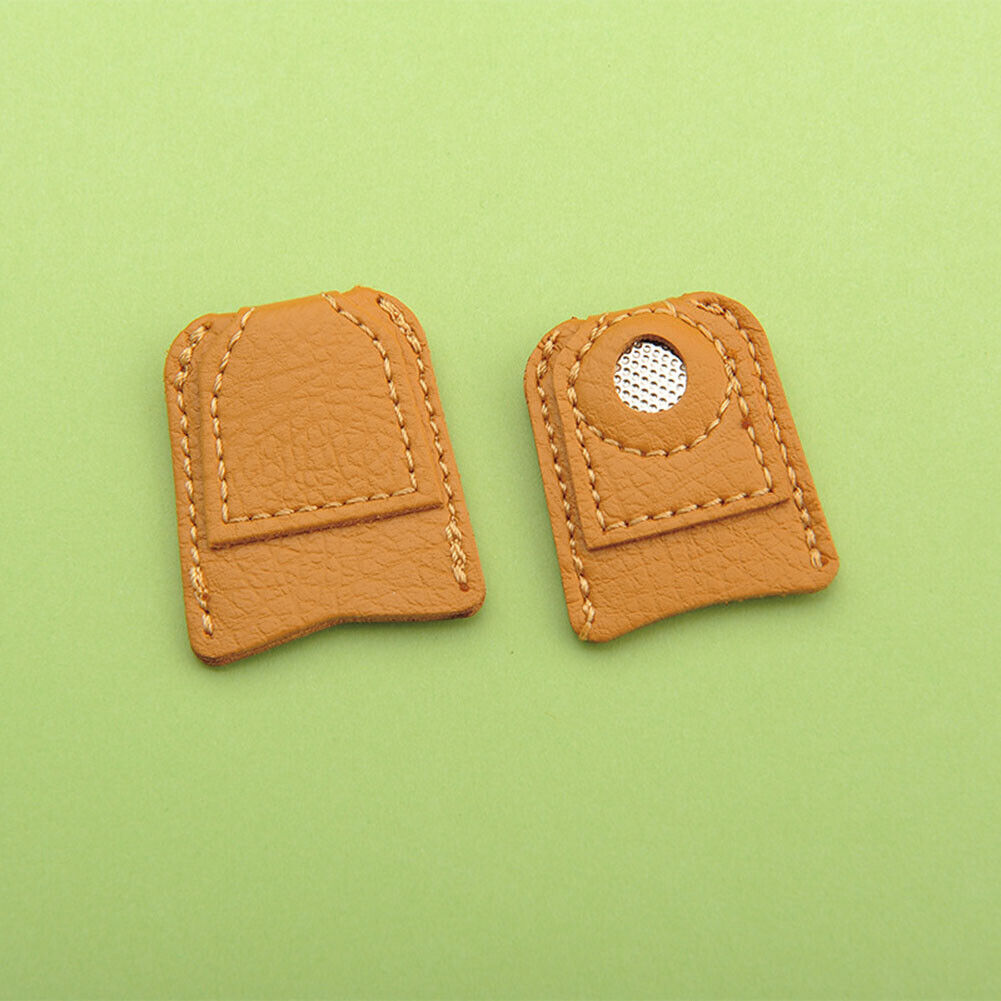 Leather Coin Thimble Soft Needlework Finger Cover Tip Patchwork Sewing Tool