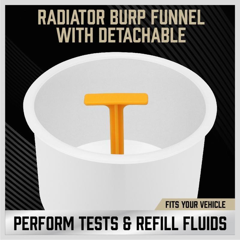 No Spill Coolant Filling Funnel Kit with Coolant Tester Bleeding for Refilling