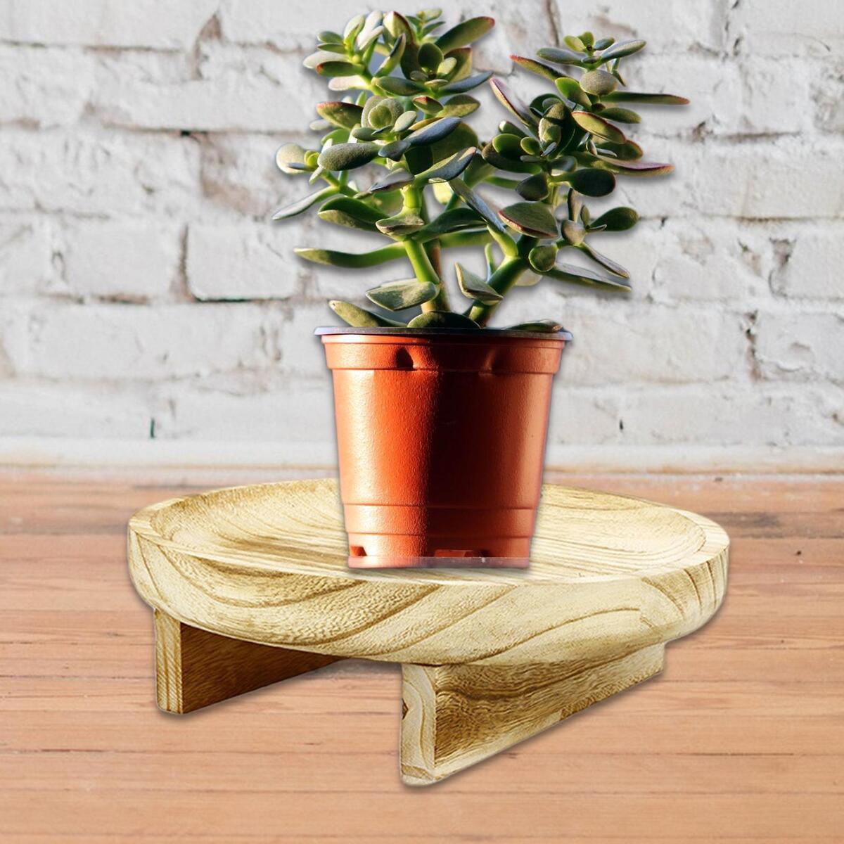 2x Wooden Plant Pot Riser for Porch Backyard Indoor Outdoor Flower Plant