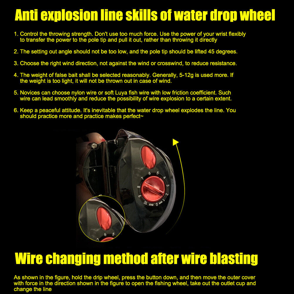 Baitcasting Fishing Reel 8kg Max Drag 7.0/1 Magnetic Brake Reel (Left)