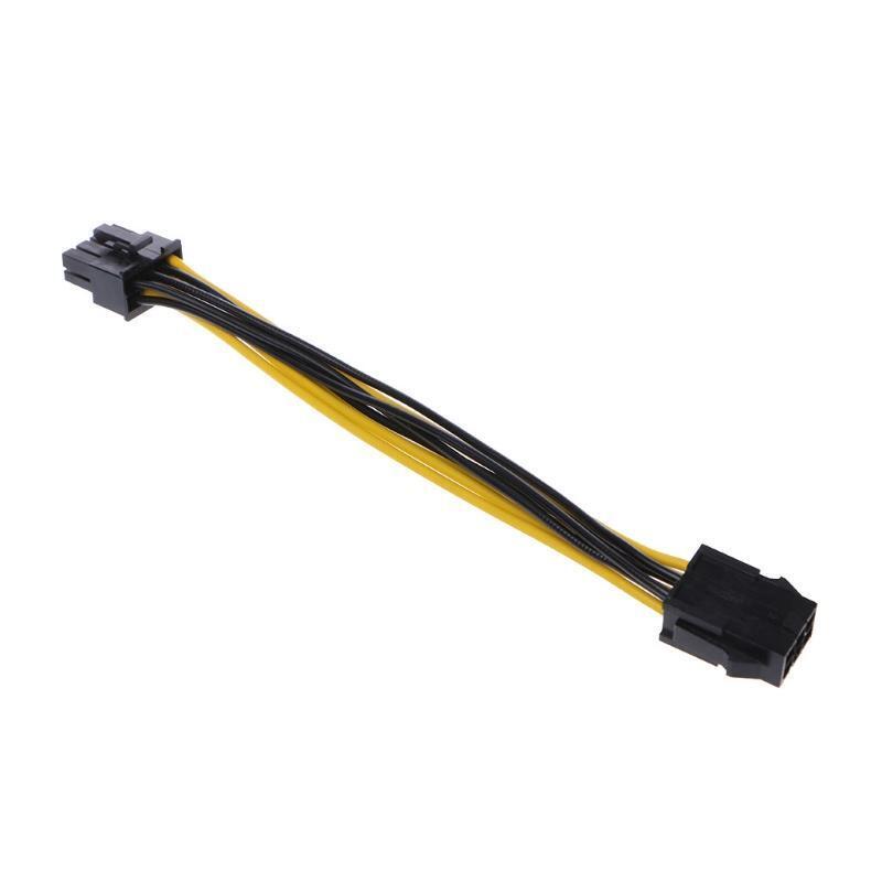 PCIE 6P to 8P Cable 6Pin to 8Pin Video Card Converter Cable Cord 18CM 5PCS/Pack